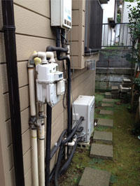 ガス給湯器からエコキュートのリフォーム前