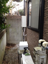 ガス給湯器からエコキュートのリフォーム前