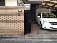 ガレージ及び門扉工事のリフォーム前